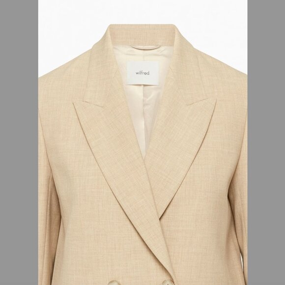 Aritzia Wilfred destiny blazer Heather oat beige Size 12 | New | Never worn - Picture 11 of 14